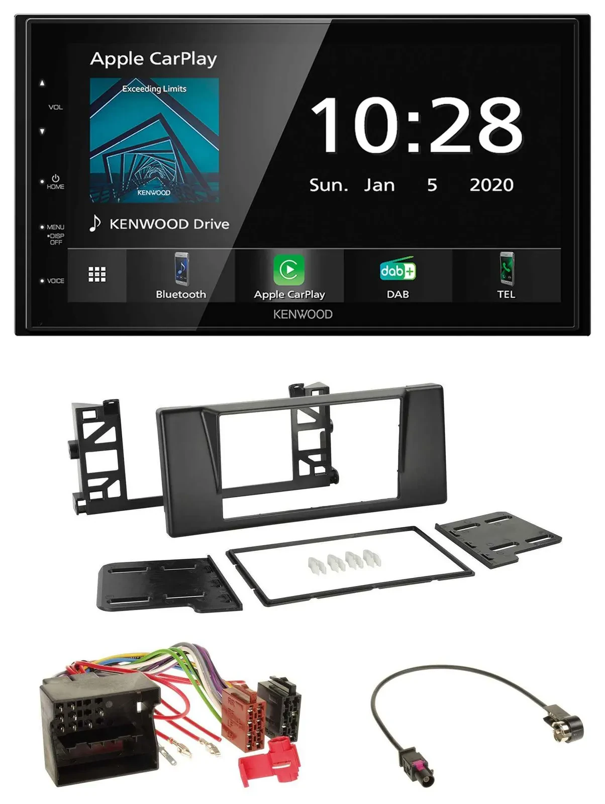Kenwood Bluetooth MP3 DAB USB 2DIN Autoradio für BMW 5er E39 X5 Quadlock
