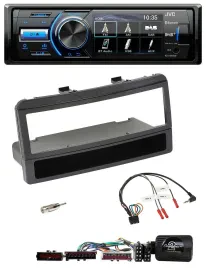 JVC Bluetooth Lenkrad USB DAB Autoradio für Ford Mondeo 00-02 schwarz Ablage