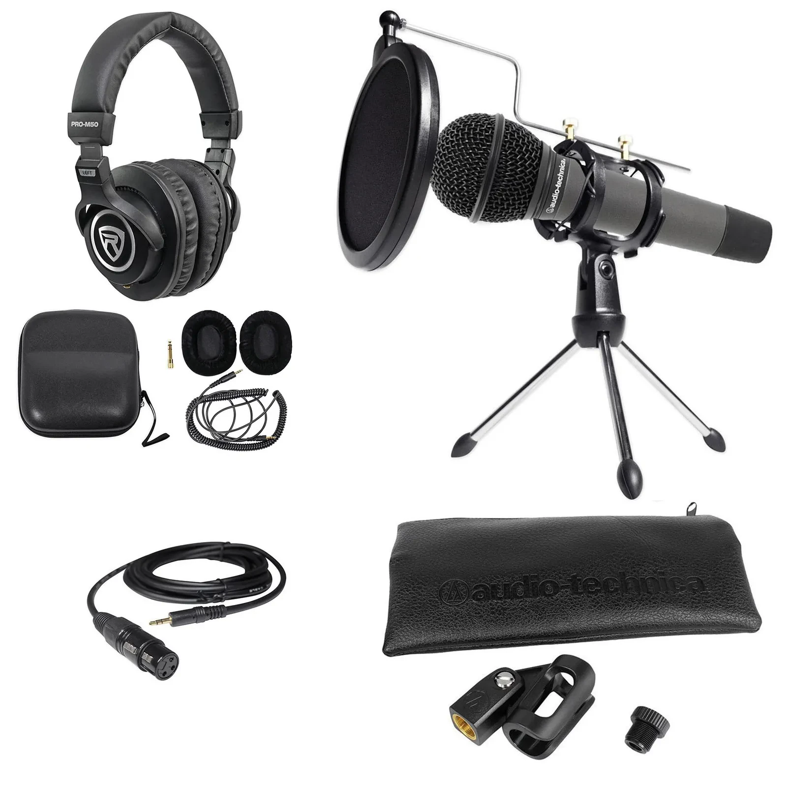 Микрофон проводной Audio-technica ATM510 Black с наушниками и аксессуарами