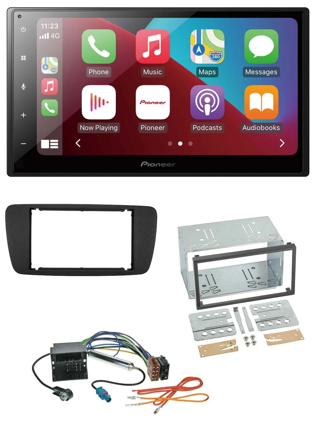 Pioneer USB MP3 DAB 2DIN Bluetooth Autoradio für Seat Ibiza ab 08 nitschwarz