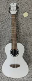 Luna Guitars Luna Model UKE HAU T Tenor Size All White Ukulele with Gig Bag