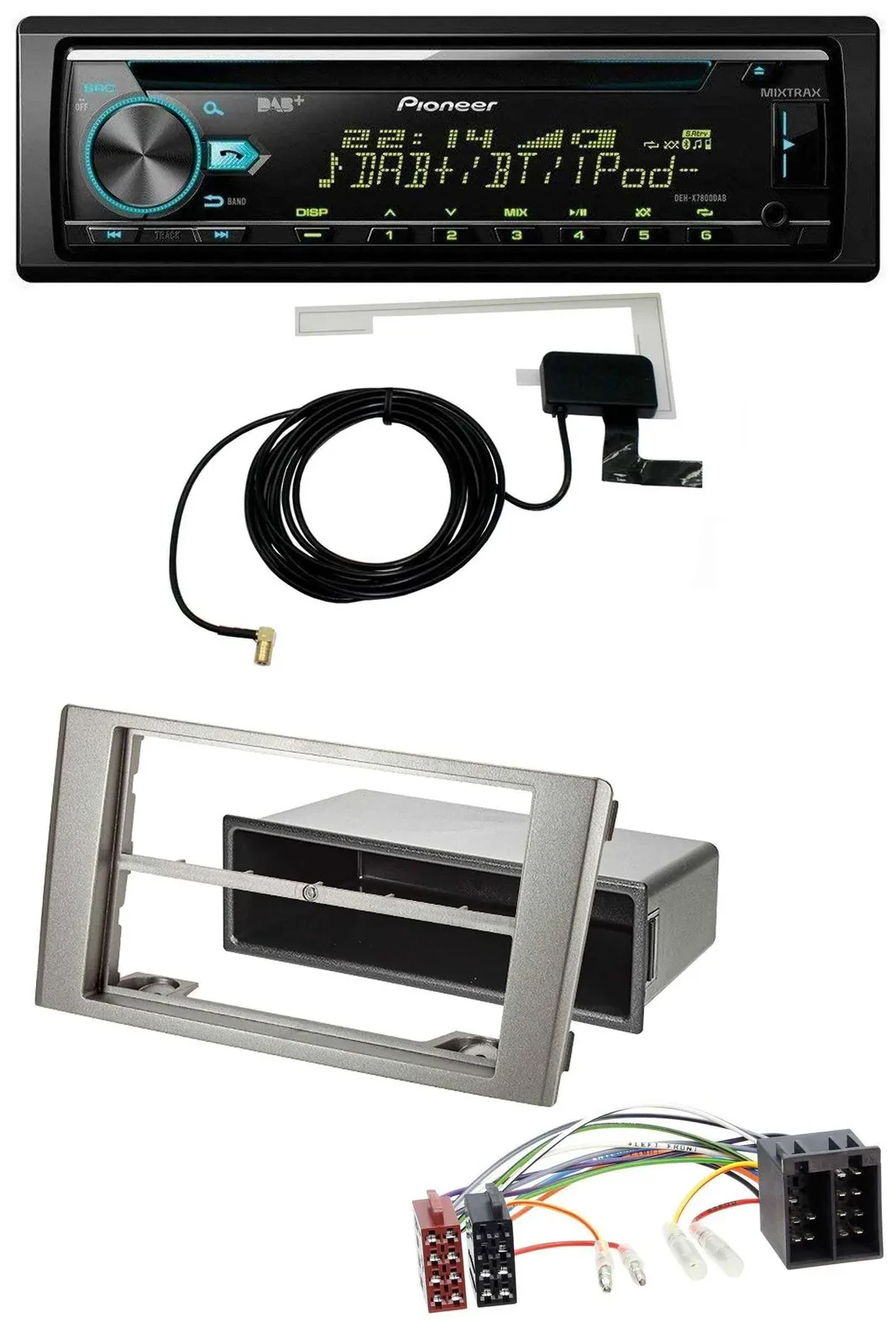 Pioneer MP3 AUX CD USB DAB Autoradio für Iveco Daily (2006-2014) silber