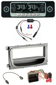 Автомагнитола Dietz MP3, DAB, Bluetooth, USB для Ford Focus/Galaxy/C-Max (с 2007), серебристая