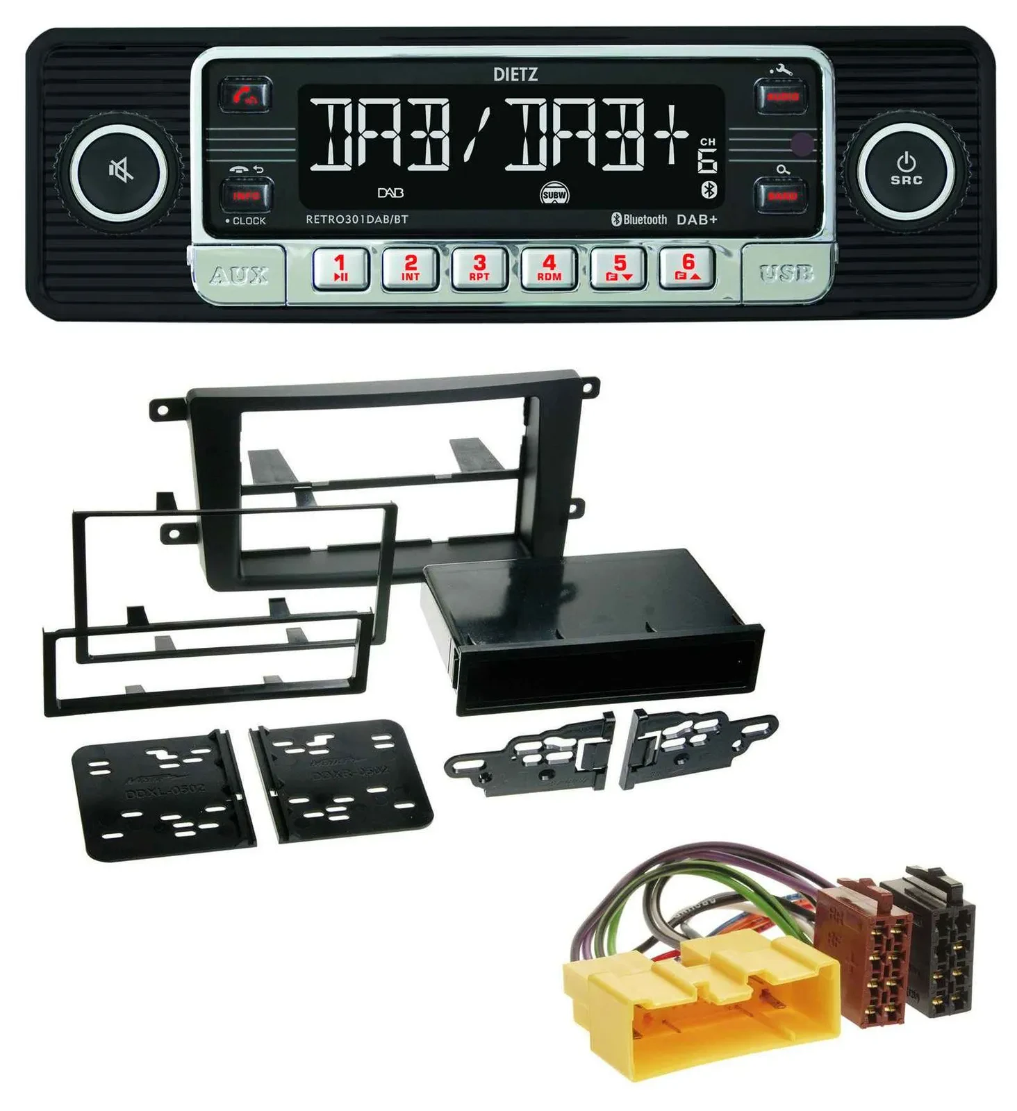 Dietz USB DAB MP3 Bluetooth Autoradio für Mazda CX-9 (2007-2016)