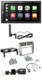 Pioneer USB 2DIN Bluetooth DAB Lenkrad Autoradio für Fiat Grande Punto anthrazit