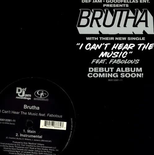 Виниловая пластинка Brutha – I Can't Hear Music (Релиз 2008)