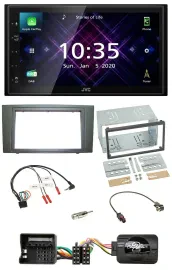 JVC DAB 2DIN Lenkrad Bluetooth USB Autoradio für Ford Mondeo 2003-2007 schwarz