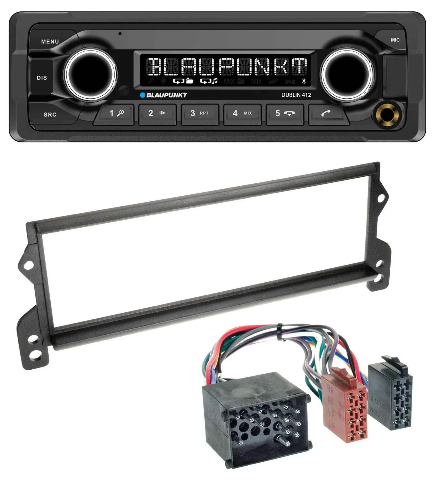 Blaupunkt MP3 Bluetooth USB AUX Autoradio für Mini (bis 2002, Rundpin)