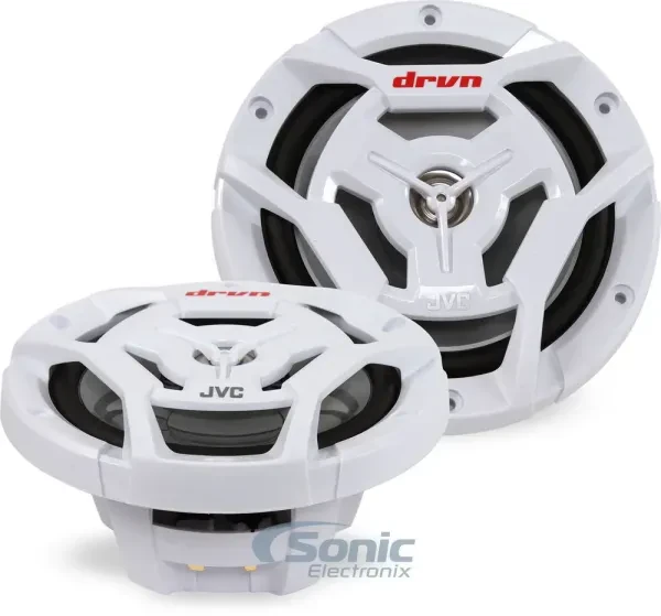JVC CS-DR6201MW DRVN Series 150W 6.5” 2-Way Marine Boat Car Speakers White | NVX