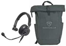 Audio Technica BPHS2Sa-XF4 Single-Ear Broadcast Headset w/ 4-Pin XLRF+Backpack