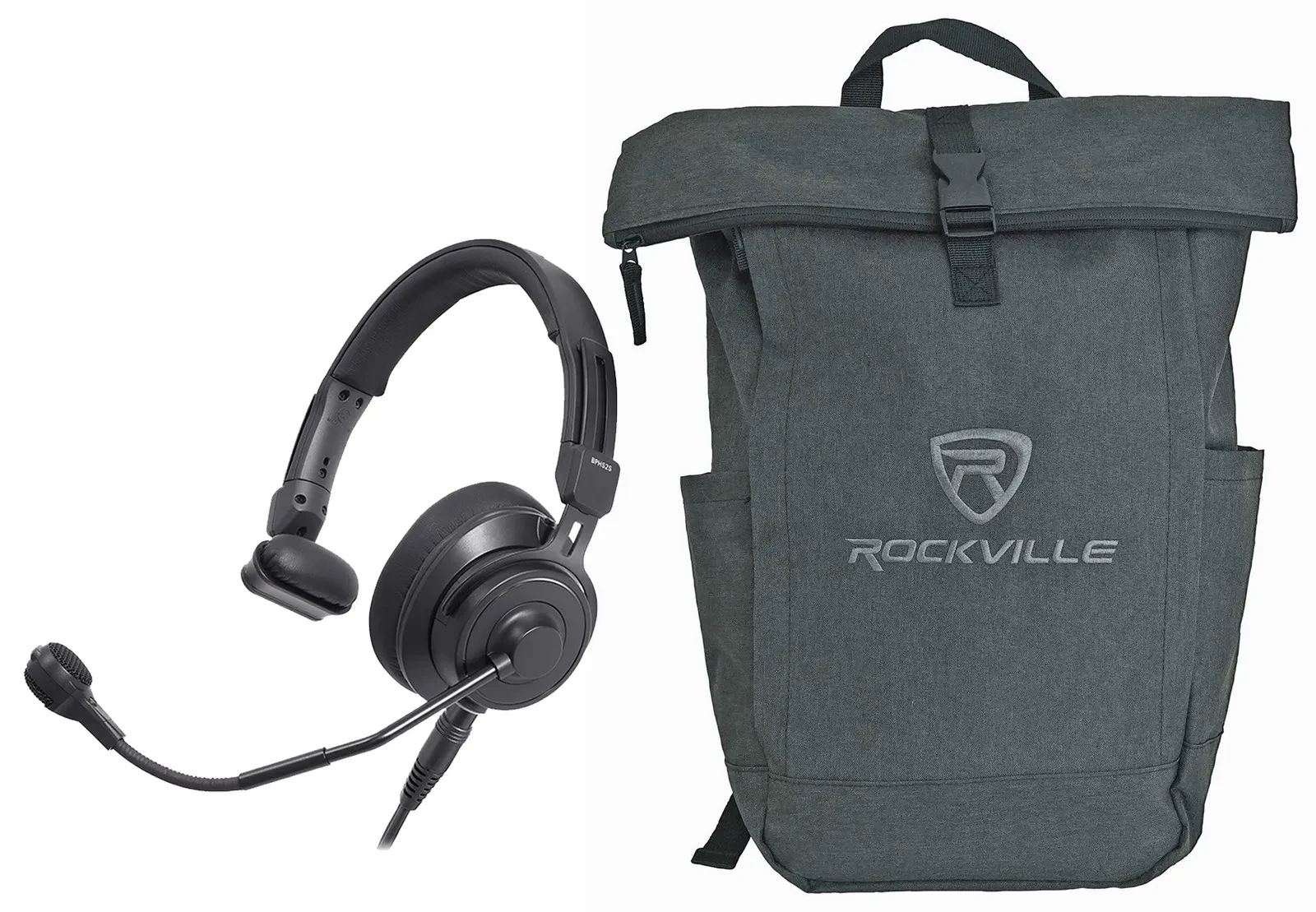 Audio Technica BPHS2Sa-XF4 Single-Ear Broadcast Headset w/ 4-Pin XLRF+Backpack