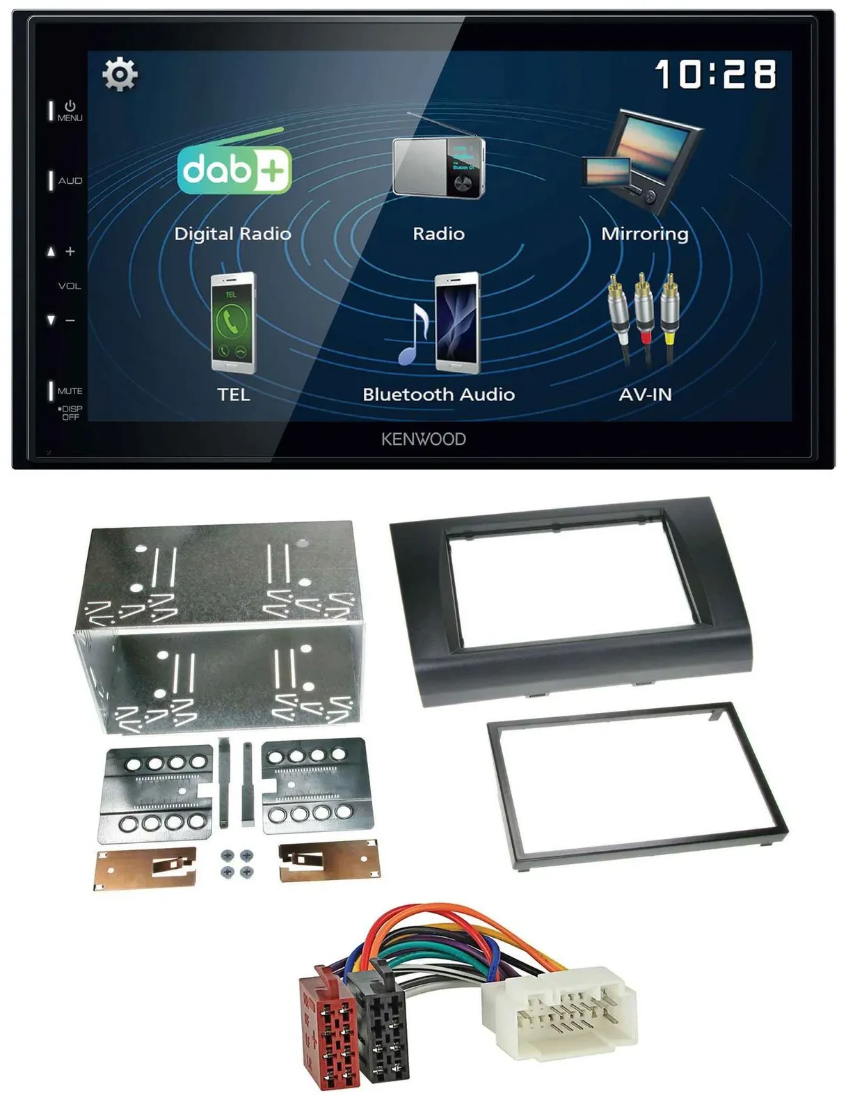 Kenwood 2DIN Bluetooth MP3 USB DAB Autoradio für Suzuki Swift (2005-2010)