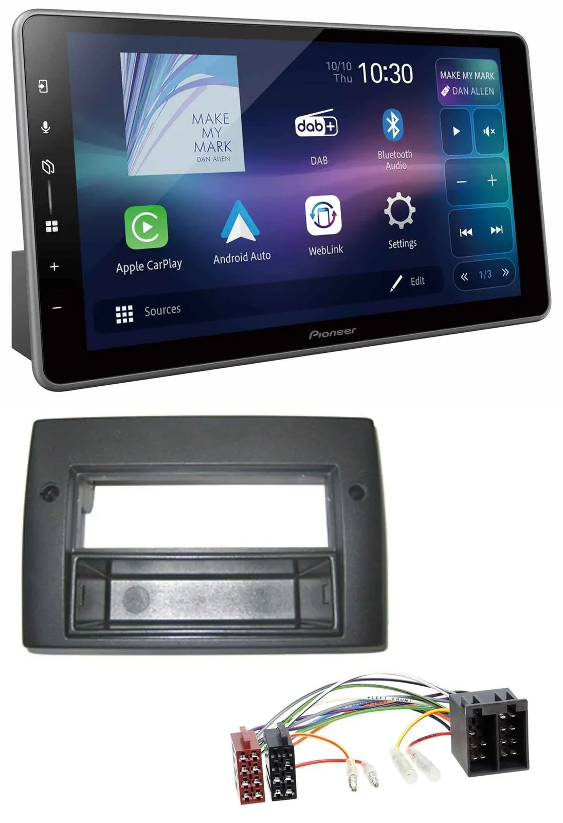 Автомагнитола Pioneer для Fiat Stilo (2001–2008) Bluetooth, USB, DAB, MP3