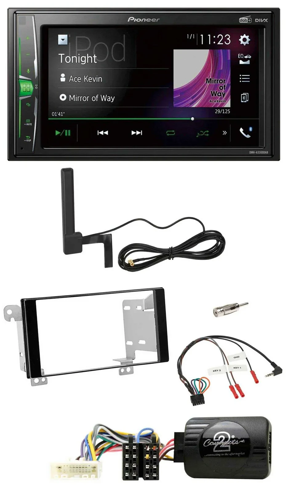 Автомагнитола для Subaru Forester SJ/Impreza X Pioneer 2-DIN, DAB, Bluetooth, MP3