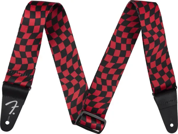 Ремень для гитары Fender 099-0637-209 Wavy Checkerboard Red