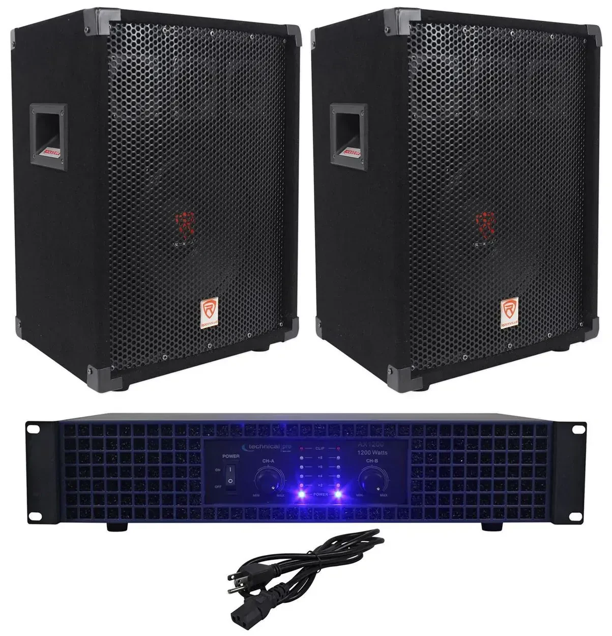 Пассивная акустическая система Rockville RSG10 Black 10” 400W 8 Ohm с усилителем (пара)