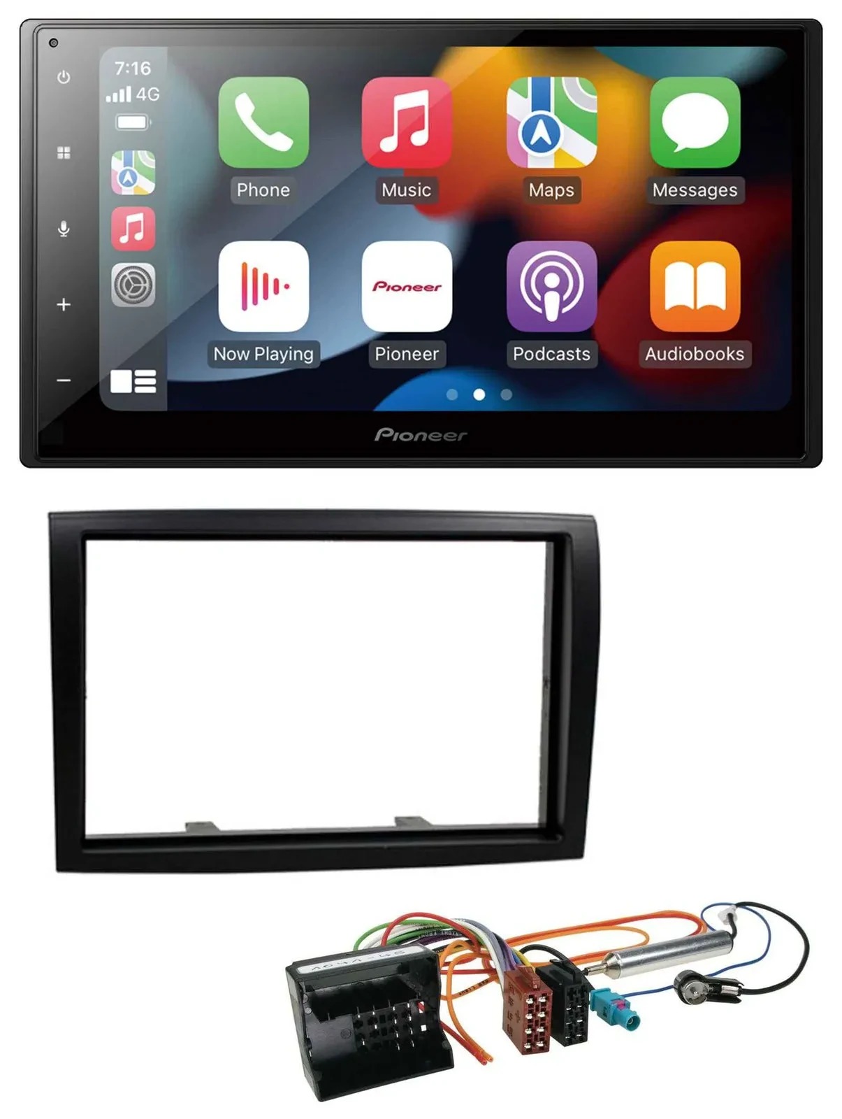 Pioneer DAB Bluetooth 2DIN USB MP3 Autoradio für Citroen Jumper 06-11 schwarz