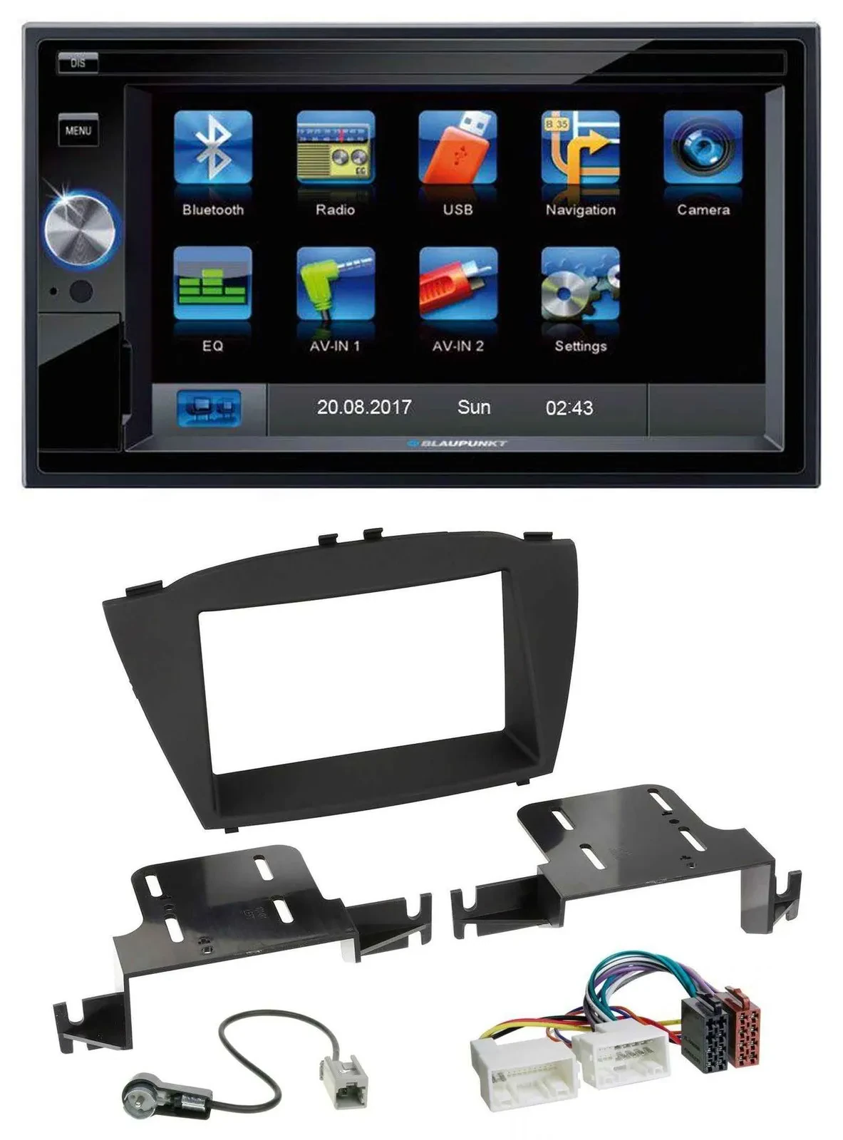 Blaupunkt SD Bluetooth 2DIN MP3 USB AUX Autoradio für Hyundai ix35 (ab 2013)