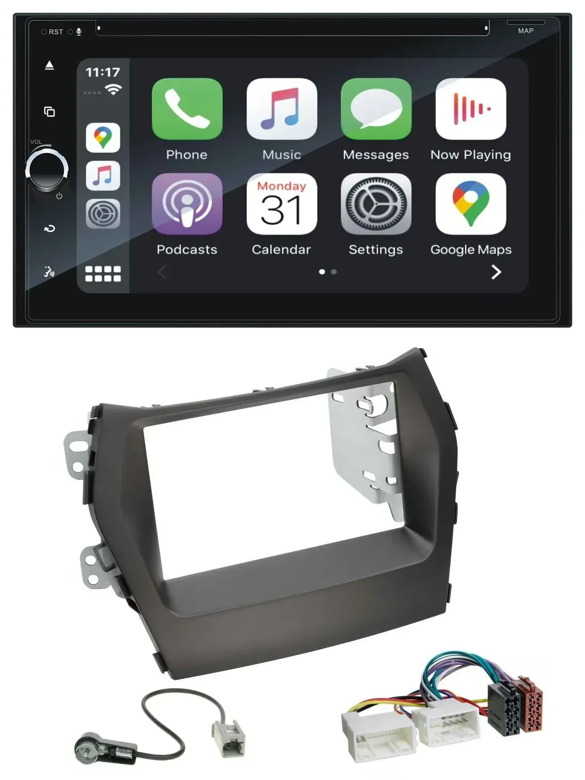 Blaupunkt 2DIN Bluetooth DAB USB DVD MP3 Autoradio für Hyundai Santa Fe ab 12 oh