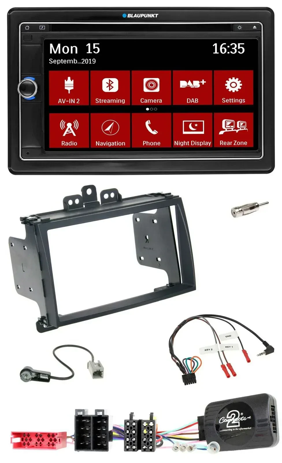 Blaupunkt Lenkrad DAB TMC 2DIN USB Bluetooth Navigation für Hyundai i20 09-12 sc