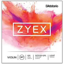 Струны для скрипки D'Addario Zyex Series Violin String Set 4/4 Size Light Silver D