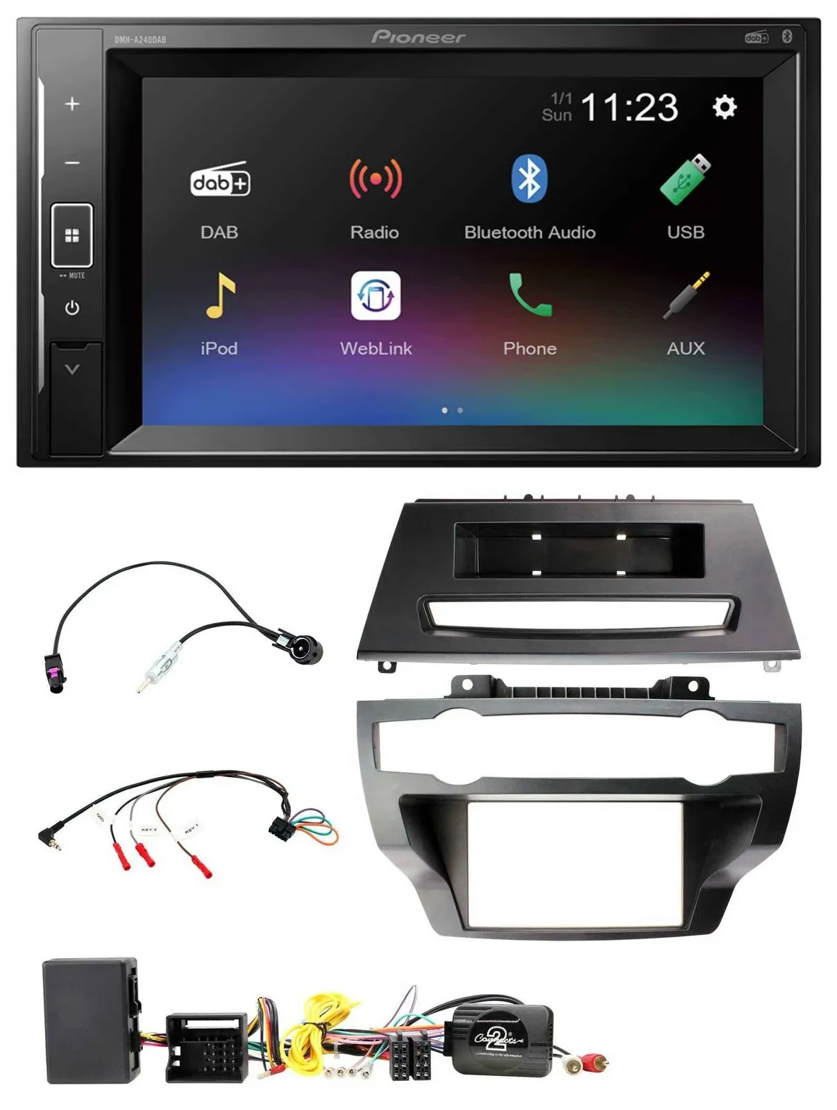 Pioneer DAB Lenkrad 2DIN Bluetooth USB Autoradio für BMW X5 X6 E70 E71 07-13 Ver