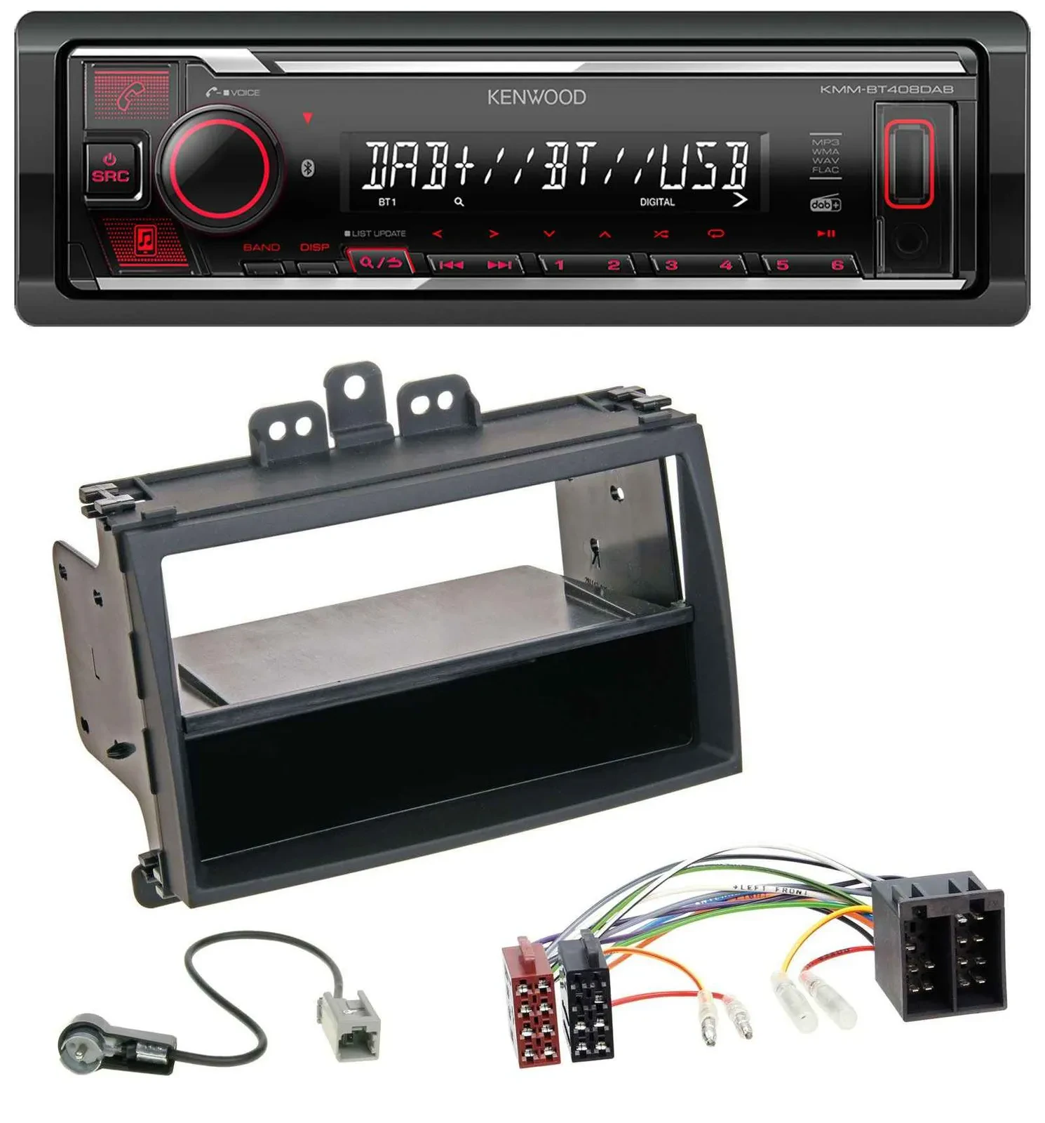 Автомагнитола для Hyundai i20 (2008–2011) Kenwood Bluetooth, USB, DAB, MP3