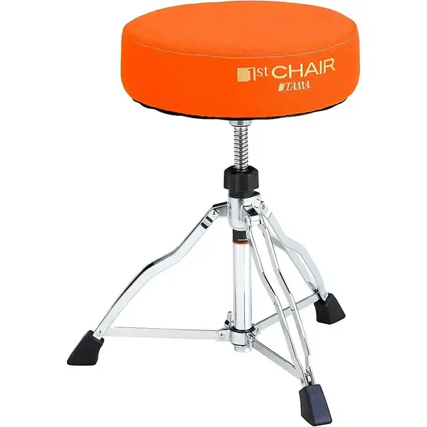 Стул для барабанщиков TAMA 1st Chair Round Rider Drum Throne with Vibrant Fabric Seat Orange