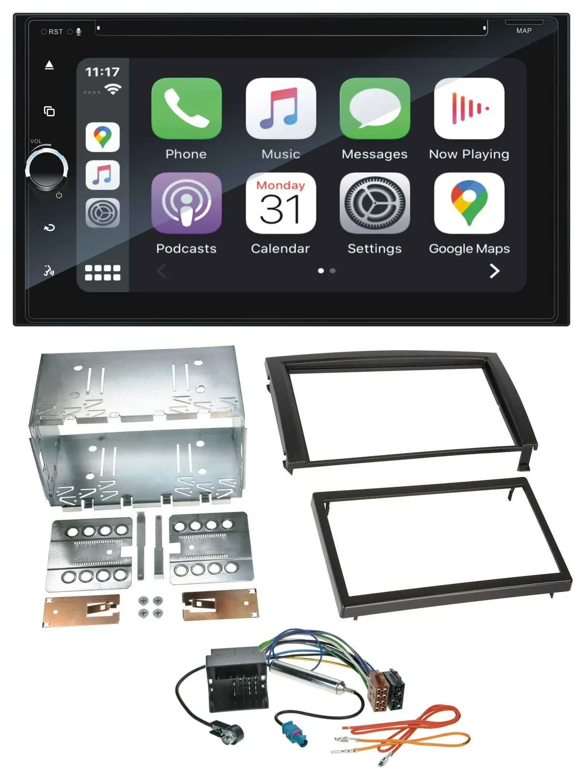 Blaupunkt 2DIN Bluetooth DAB USB DVD MP3 Autoradio für Skoda Fabia 6Y Facelift 2