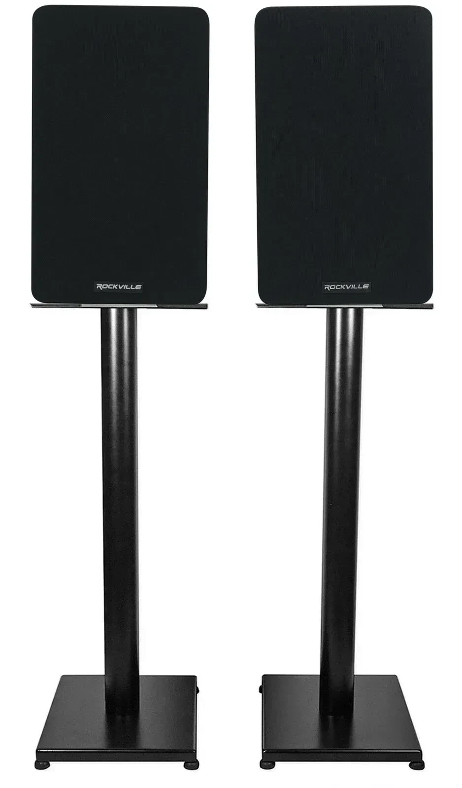 Широкополосная акустическая система Rockville RockShelf 54B Black со стойками (пара)