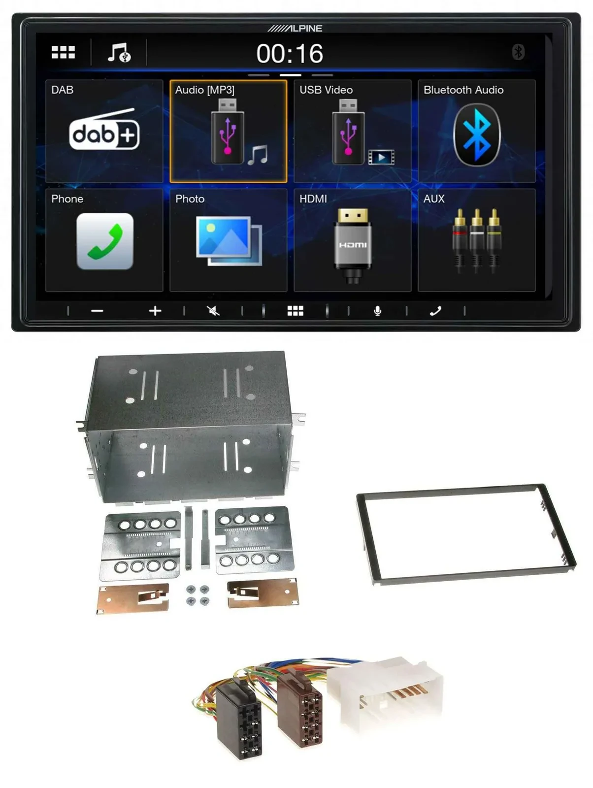 Alpine Bluetooth 2DIN MP3 DAB USB Autoradio für Kia Optima Magentis 05-10