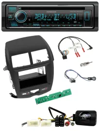 Kenwood Lenkrad Bluetooth DAB USB CD Autoradio für Mitsubishi ASX 2010-2014