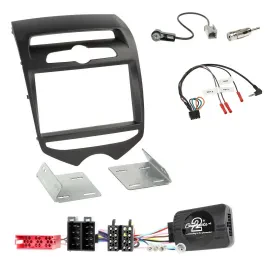 Einbauset Lenkradadapter Doppel DIN Autoradio für Hyundai ix20 ab 2010 man. Klim