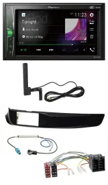 Pioneer MP3 DAB AUX 2DIN Bluetooth Autoradio für Alfa Giulietta schwarz glänzend