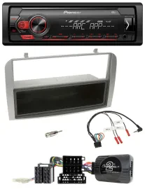 Автомагнитола Pioneer 1DIN DAB USB MP3 для Alfa Romeo GT/147 2007–2010 серебристая