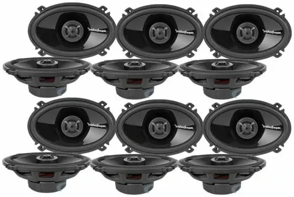 Rockford Fosgate P1462 4x6" 140W 2-Way Car Speakers Bundle Package (12 Pack)