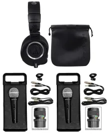 Наушники мониторные Audio-Technica ATH-M50X Over-Ear с кейсом и 2 микрофонами