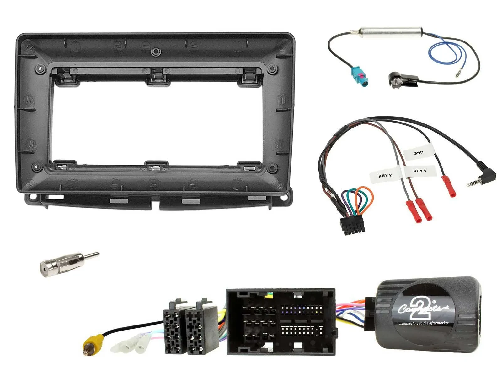 Адаптер рулевых кнопок для автомагнитолы Caraudio24 ZAF312 9" для Fiat 500 (с 2016, 52-pin)
