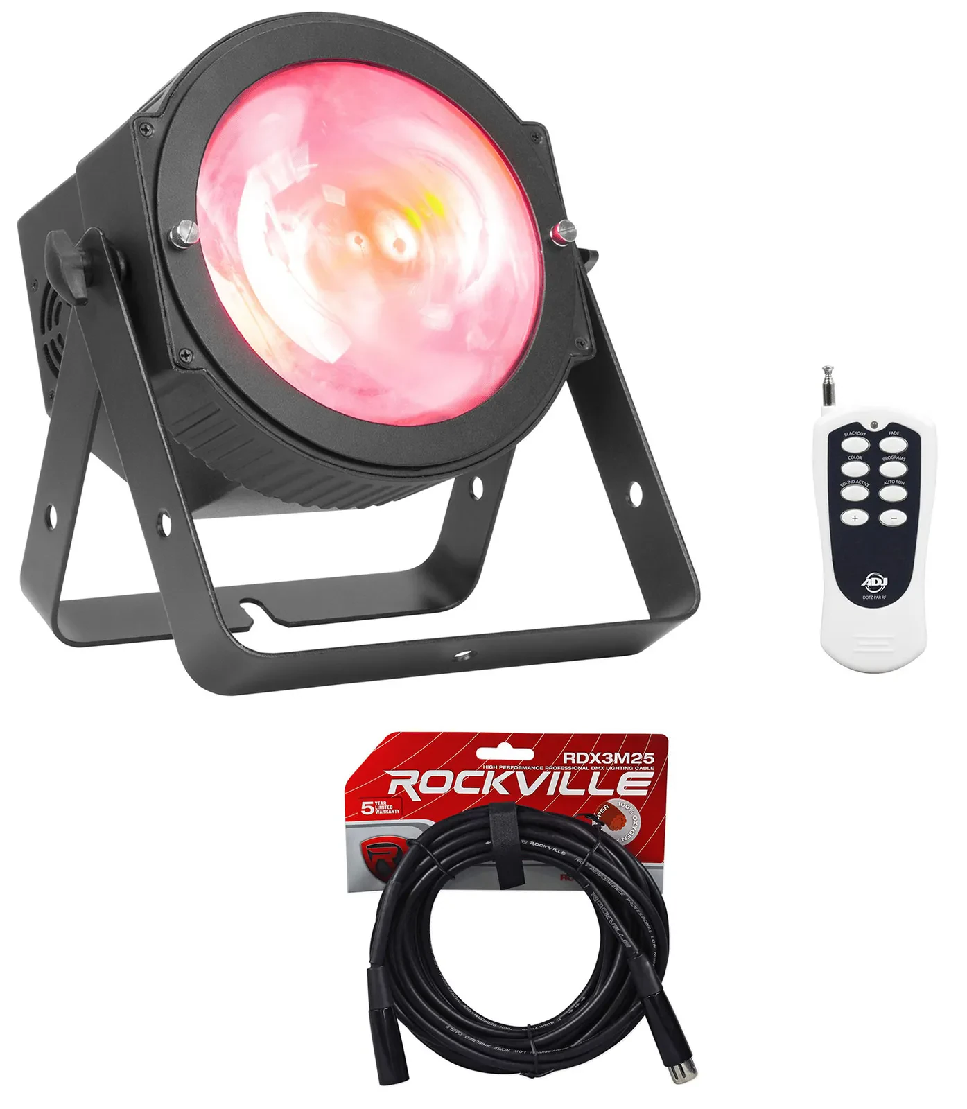 Светодиодный прибор American DJ DOTZ PAR 100 RF RGB COB DMX с аксессуарами