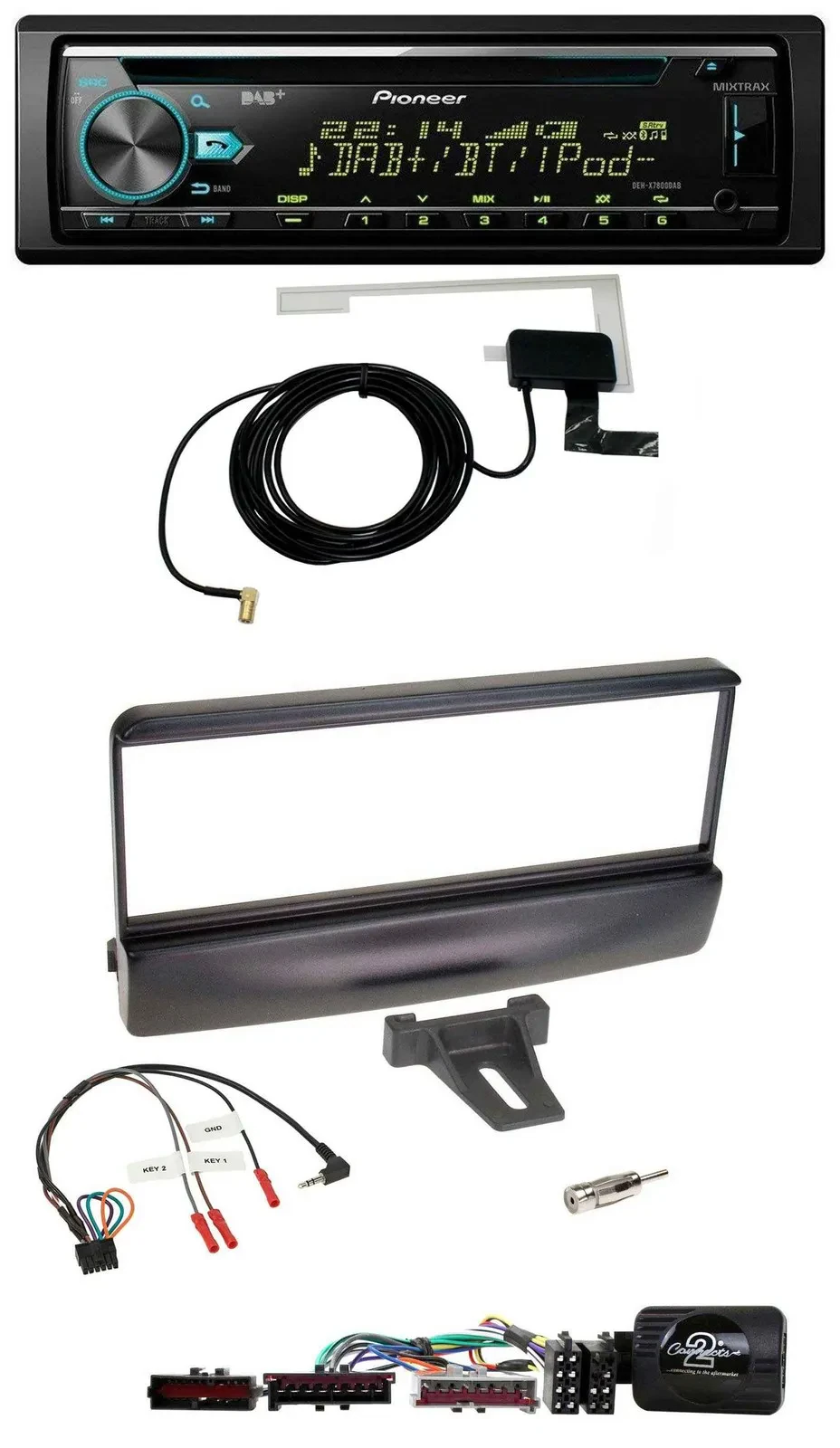 Pioneer MP3 Lenkrad CD USB DAB Autoradio für Ford Escort Focus schwarz