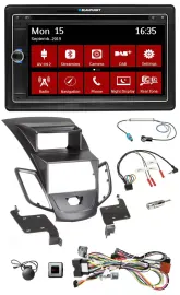 Blaupunkt TMC USB Lenkrad Bluetooth DAB 2DIN Navigation für Ford Fiesta Display