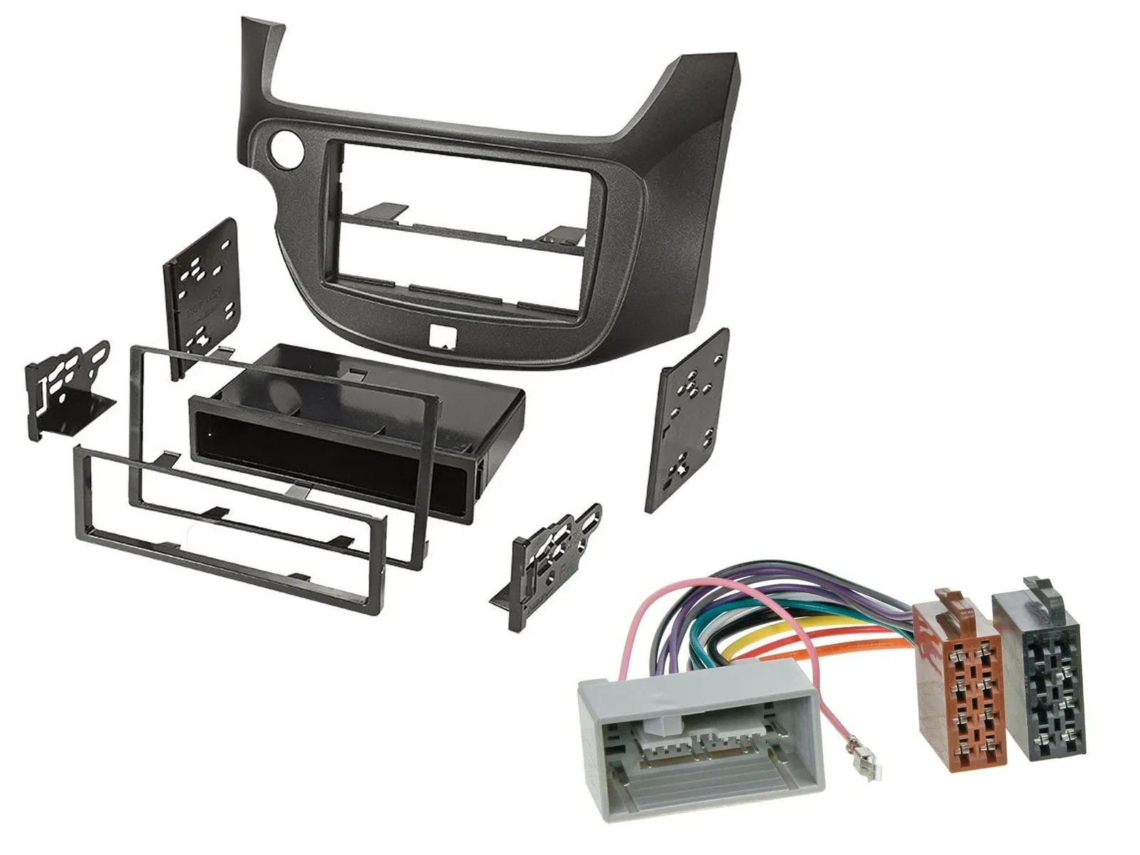 Einbauset DIN Autoradio für Honda Jazz (ab 2009) dunkelgrau