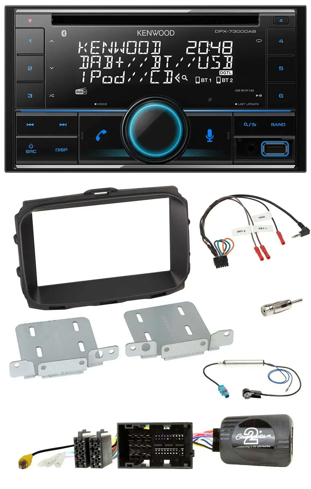 Автомагнитола Kenwood 2DIN CD DAB USB Bluetooth для Alfa Romeo Giulietta 2013–2021