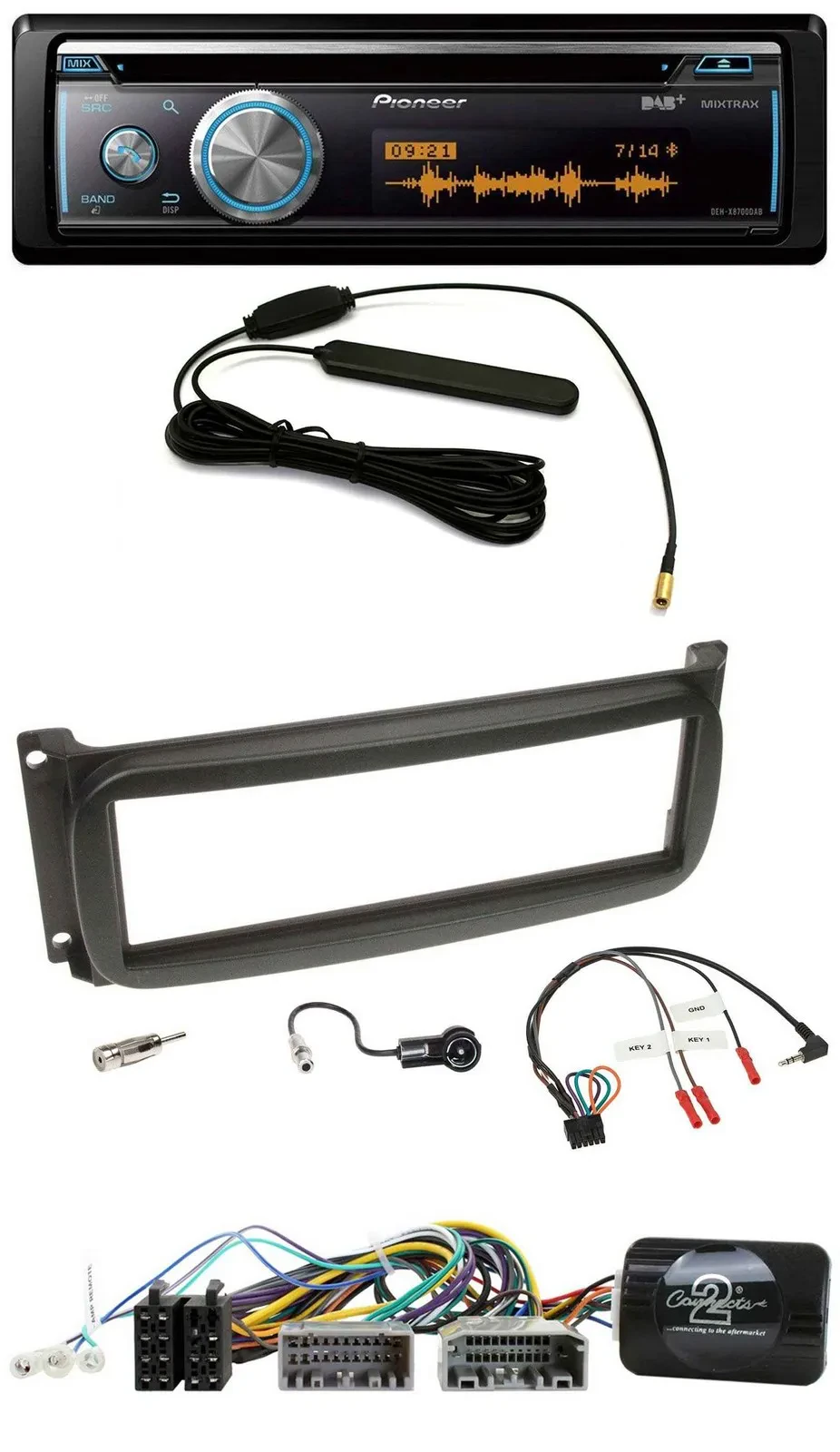 Pioneer CD USB Bluetooth DAB Lenkrad Autoradio für Chrysler Dofge RAM ab 2002