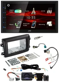 JVC USB Bluetooth Lenkrad DAB 2DIN Autoradio für Fiat Ducato Serie 8 ab 2021