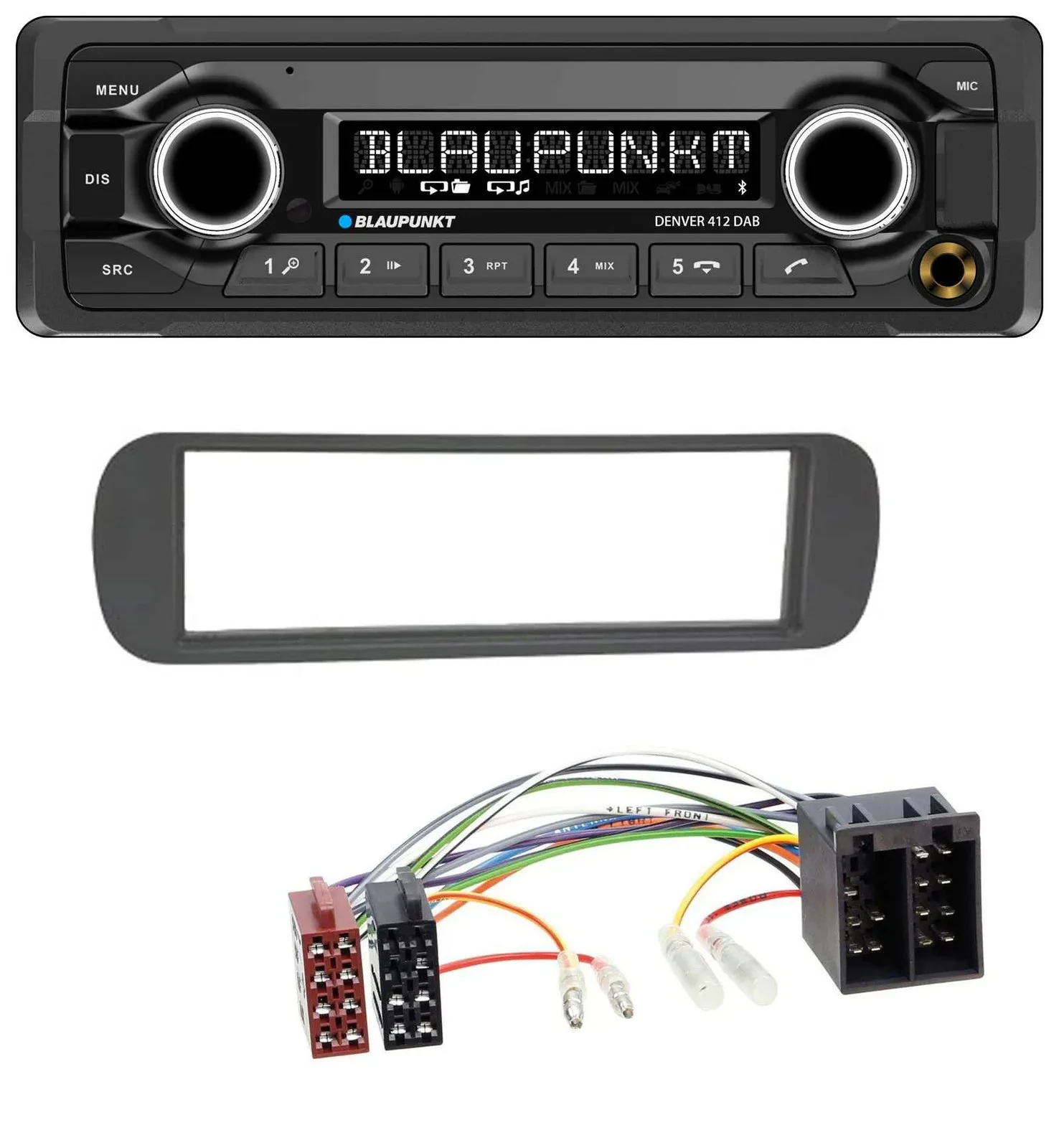 Автомагнитола для Lancia Y (1996–2004) Blaupunkt Bluetooth DAB MP3 USB черная