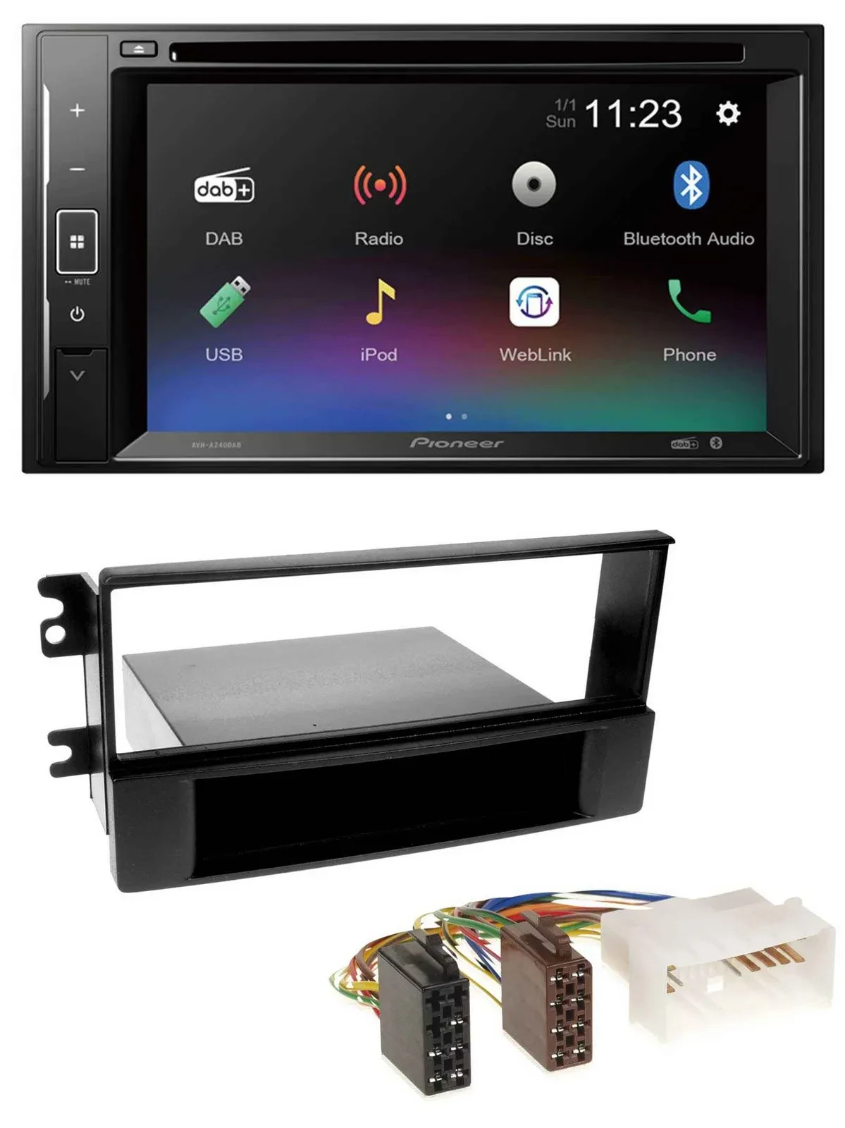 Pioneer Bluetooth MP3 USB 2DIN DAB DVD Autoradio für Kia Sportage II 2005-2009