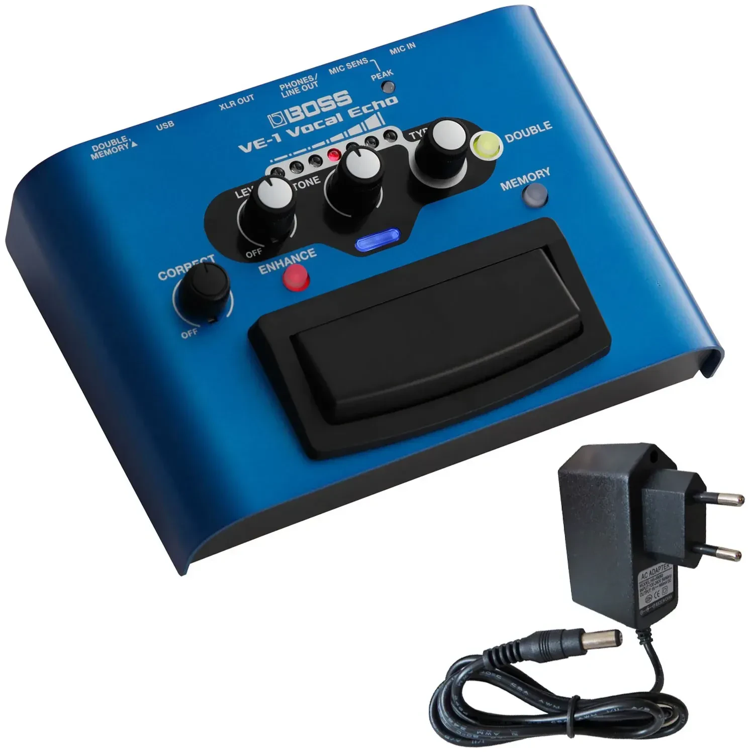 Вокальный процессор BOSS VE-1 Vocal Echo с блоком питания