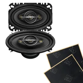 Pioneer TS-A4671F 4x6" A-Series 4-Way 4-Ohm Coaxial Speakers with Sound Damping