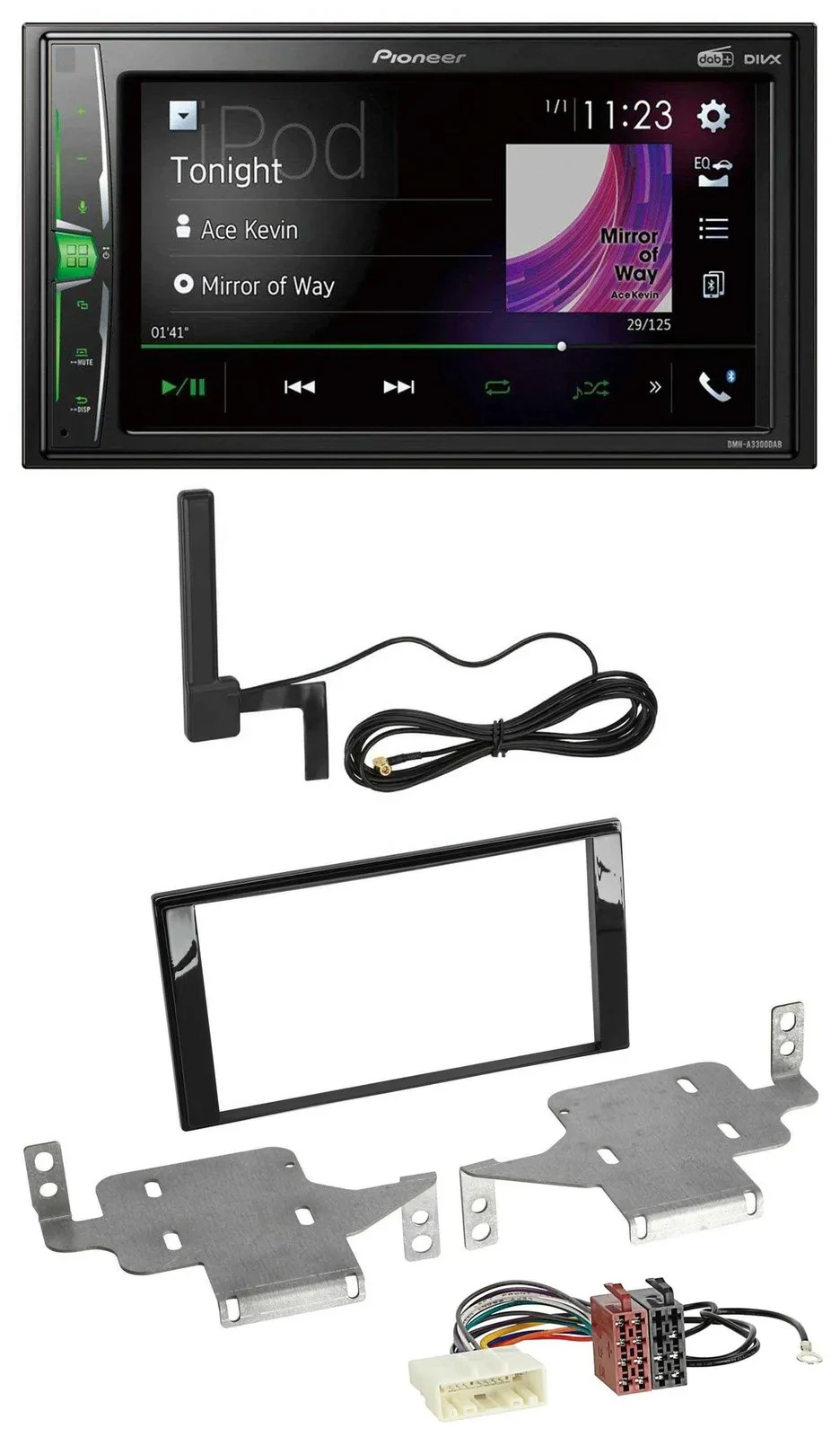 Автомагнитола для Nissan Juke (с 2014) Pioneer 2DIN, DAB, Bluetooth, AUX, MP3